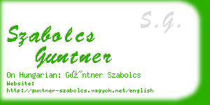 szabolcs guntner business card